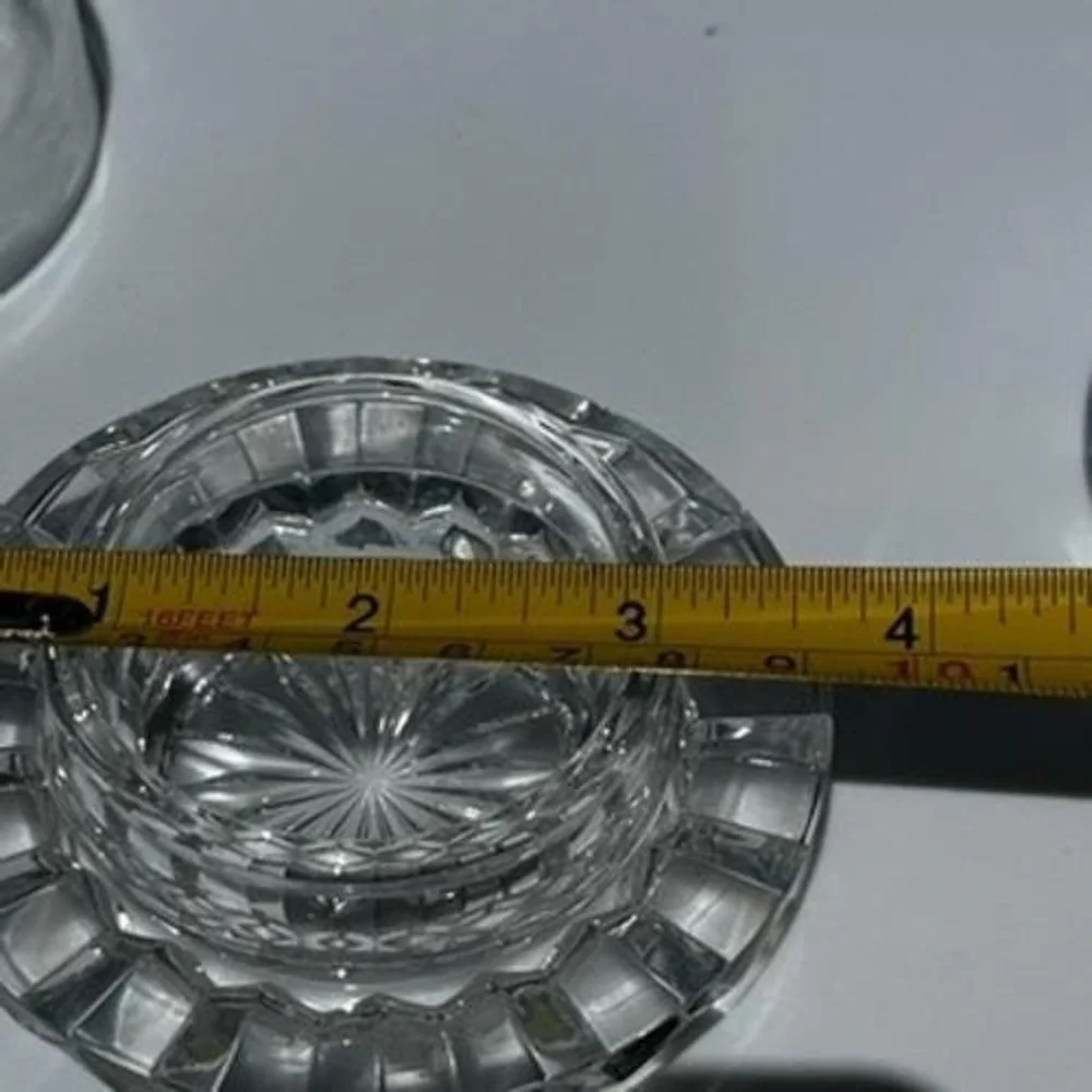 Vintage Mikasa Salina Clear Crystal Individual Butter Dish Set Of 2 With Lids